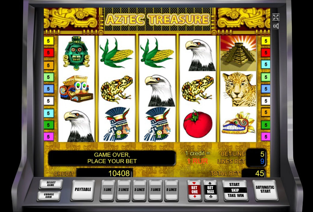 Дизайн слота Aztec Treasure
