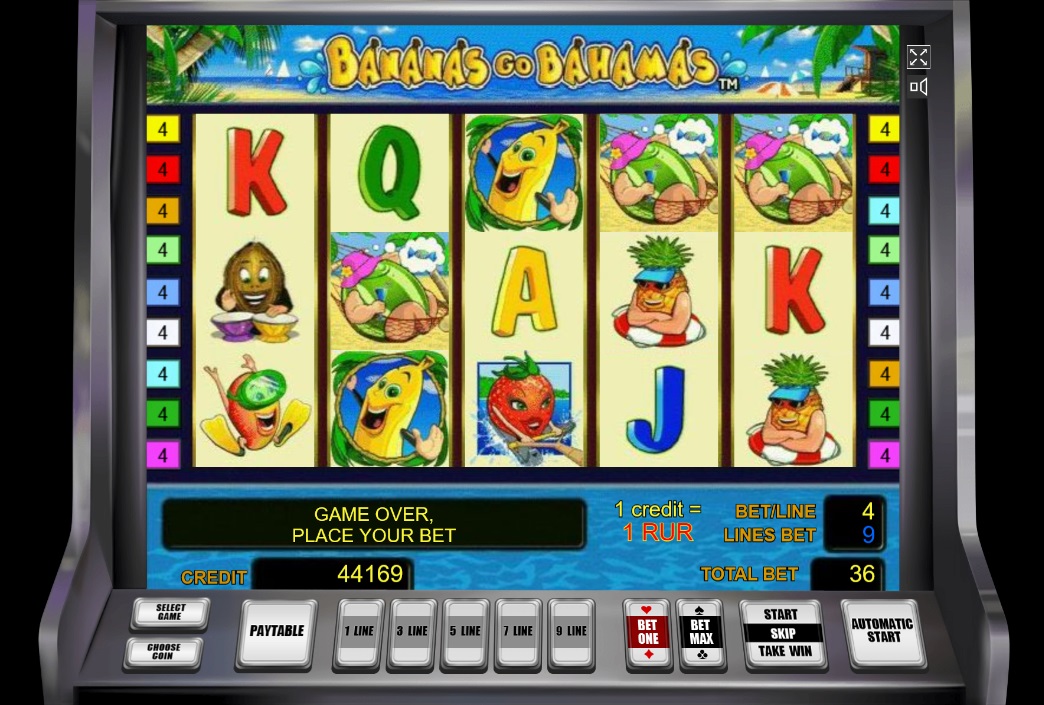 Дизайн слота Bananas Go Bahamas