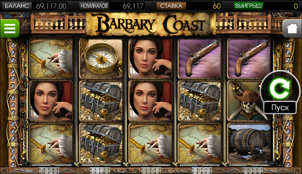 Внешний вид автомата Barbary Coast