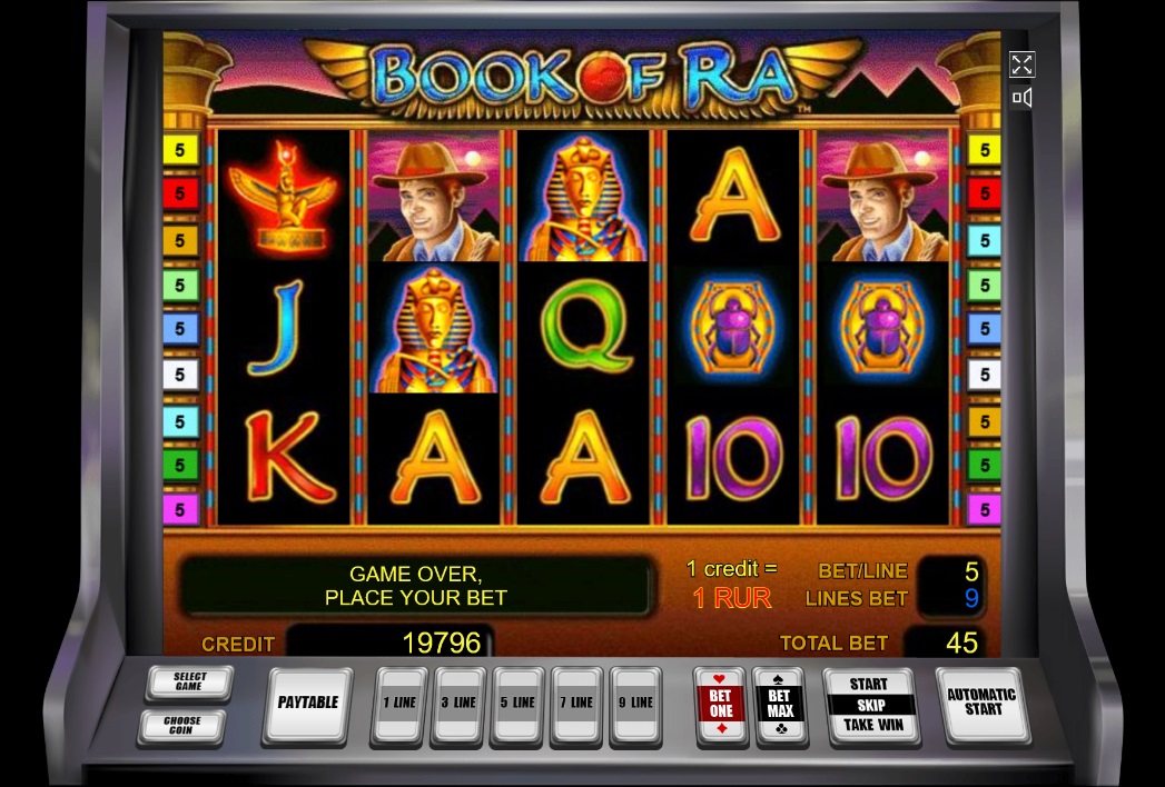 Дизайн слота Book of Ra