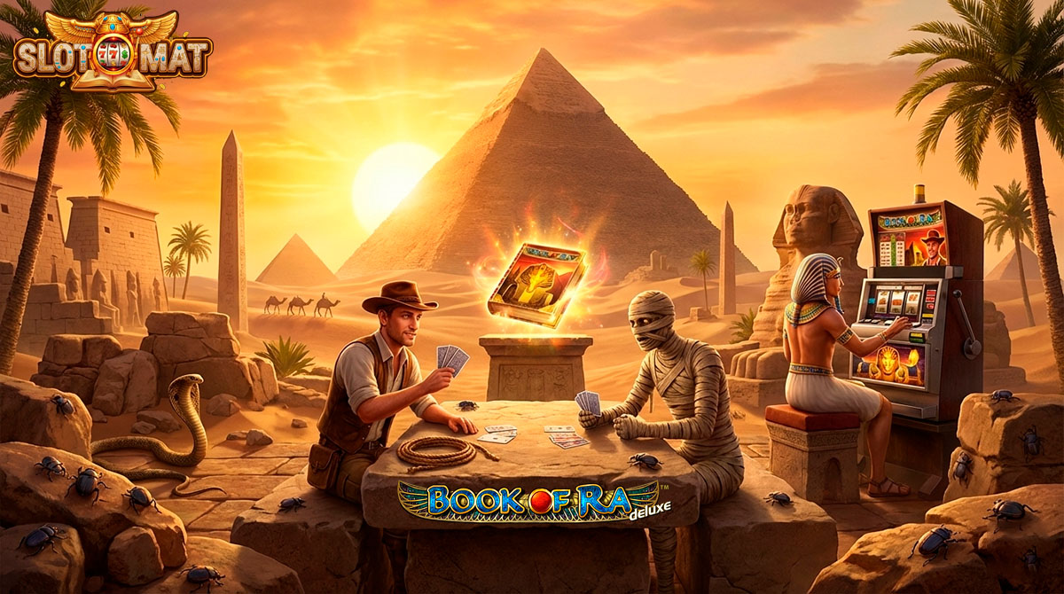 Постер к игровому автомату Книга Ра Делюкс