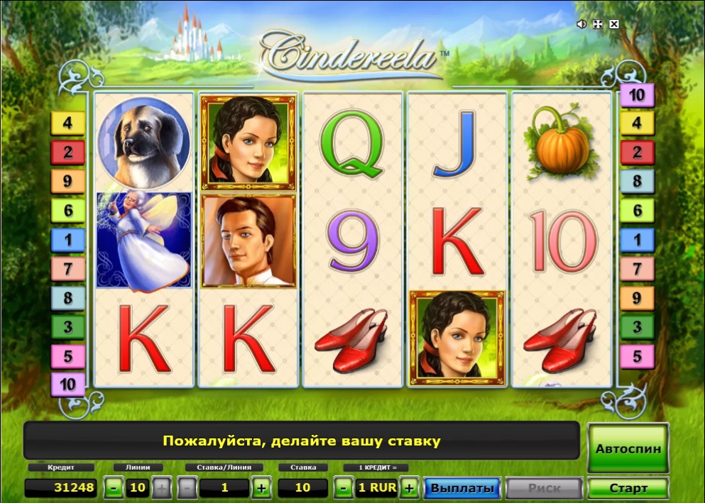 Внешний вид слота Cindereela