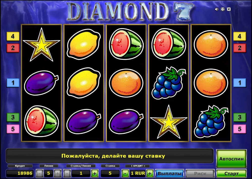 Дизайн слота Diamond 7