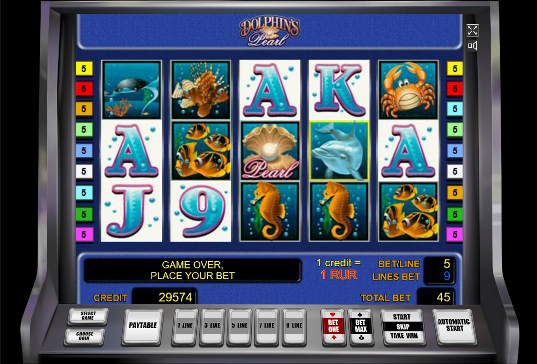 Дизайн слота Dolphins Pearl