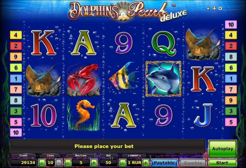 Внешний вид автомата Dolphins Pearl Deluxe