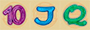 10, J, Q