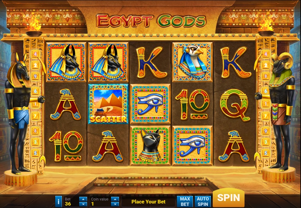 Дизайн слота Egypt Gods