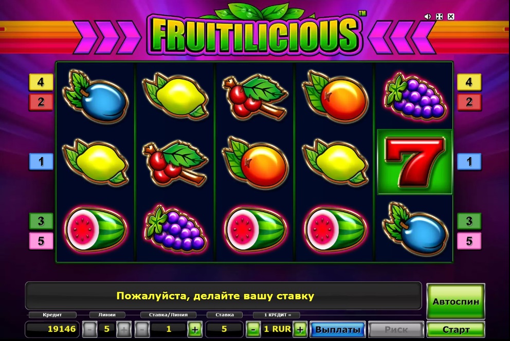 Дизайн слота Fruitilicious