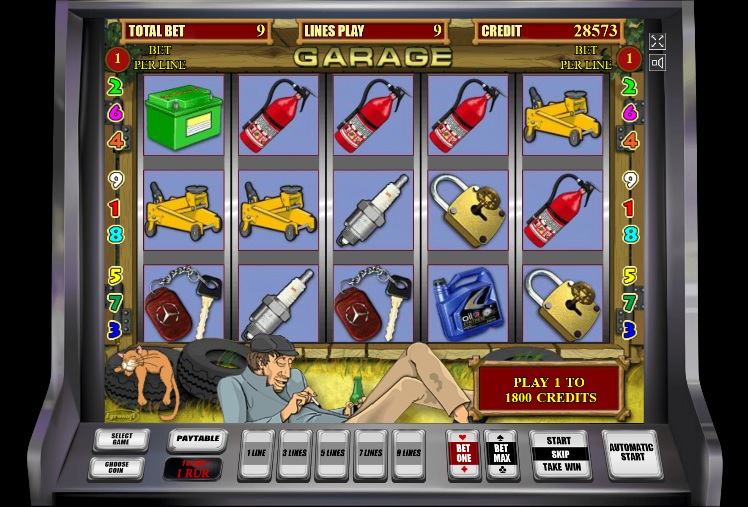 Внешний вид слота Garage