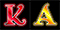 K, A