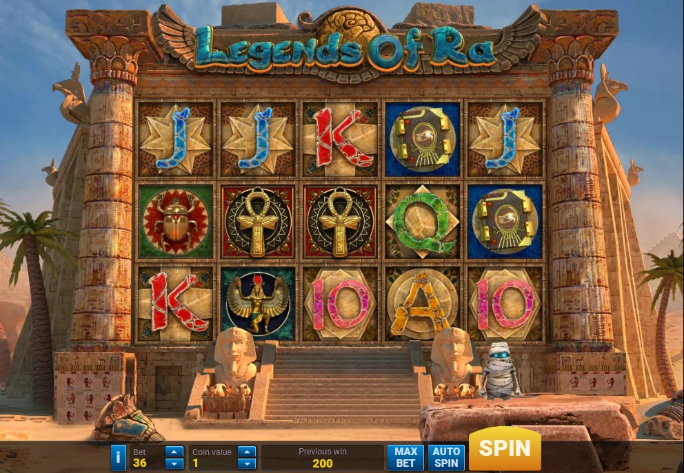 Дизайн слота Legends of Ra