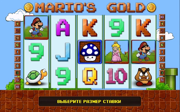 Дизайн слота Marios Gold
