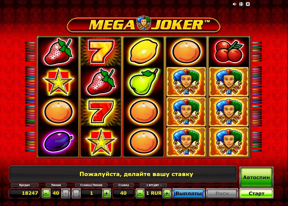 Дизайн слота Mega Joker