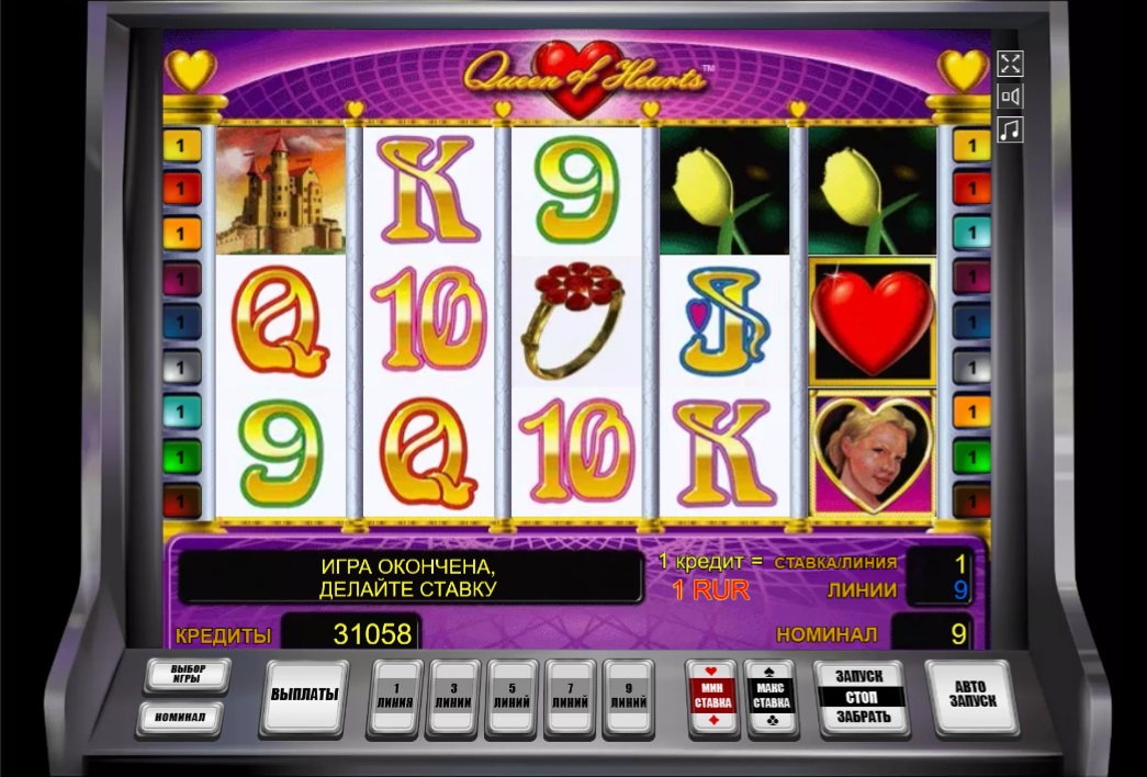 Внешний вид автомата Queen of Hearts