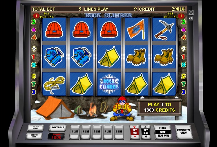 Дизайн слота Rock Climber