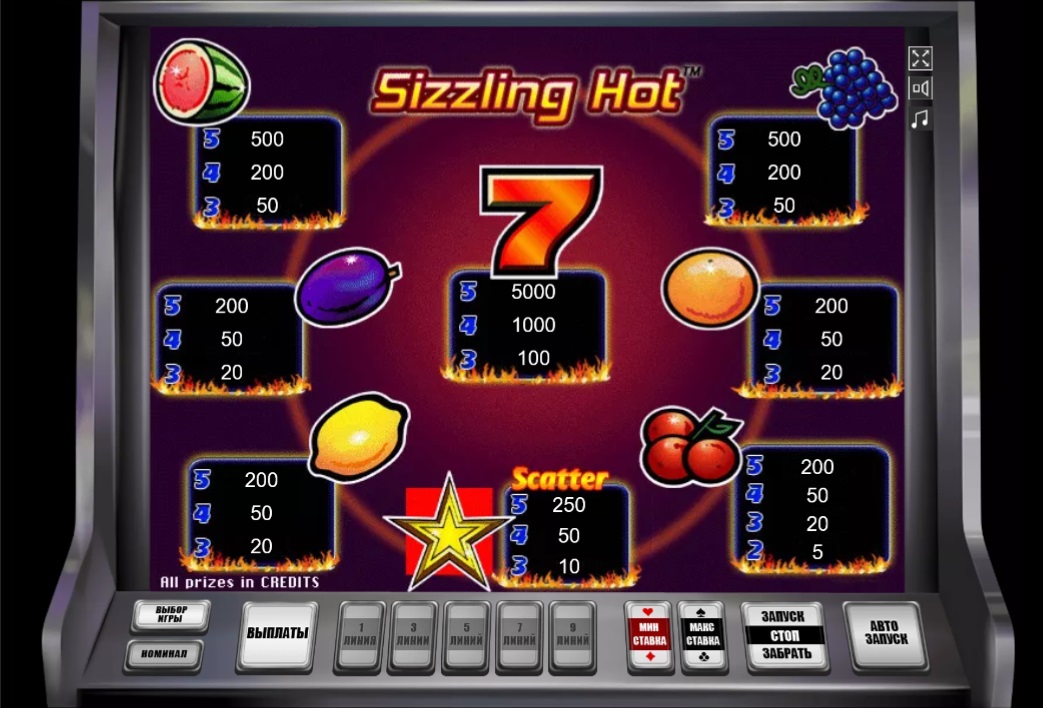 Таблица выплат