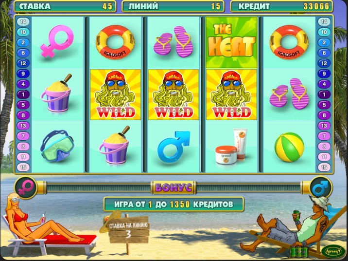 Дизайн слота The Heat