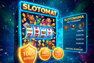 Slotomat — Ваша территория азарта: бонусы на каждый депозит и турнир «Слотомания»!